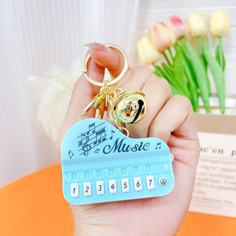 Wholesale Luminous Mini Piano Toy Plastic Keychains